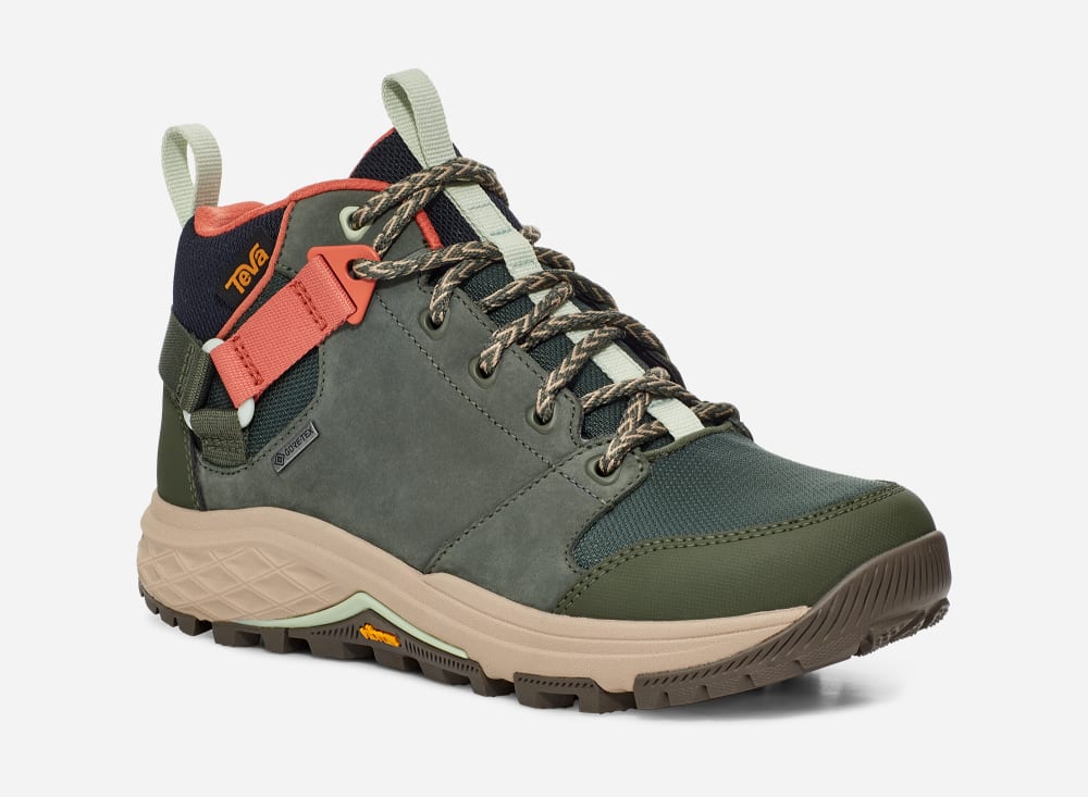 Botas Montaña Teva Grandview Gore-Tex Mujer Kaki | México-1738