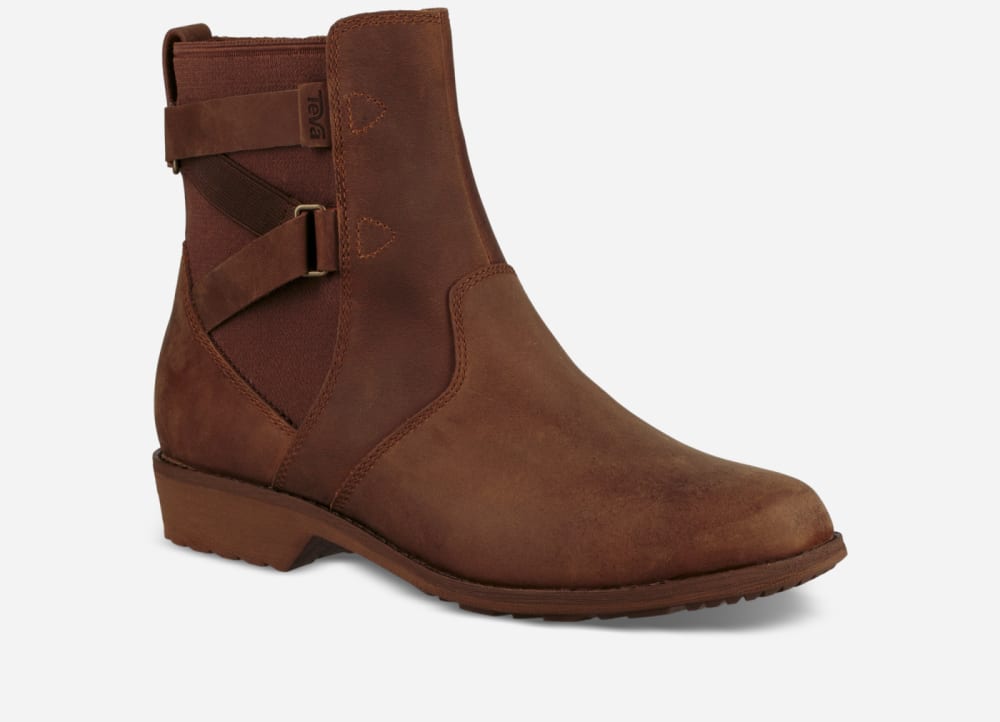 Botas Teva Ellery Ankle Waterproof Mujer Marrom | México-1365