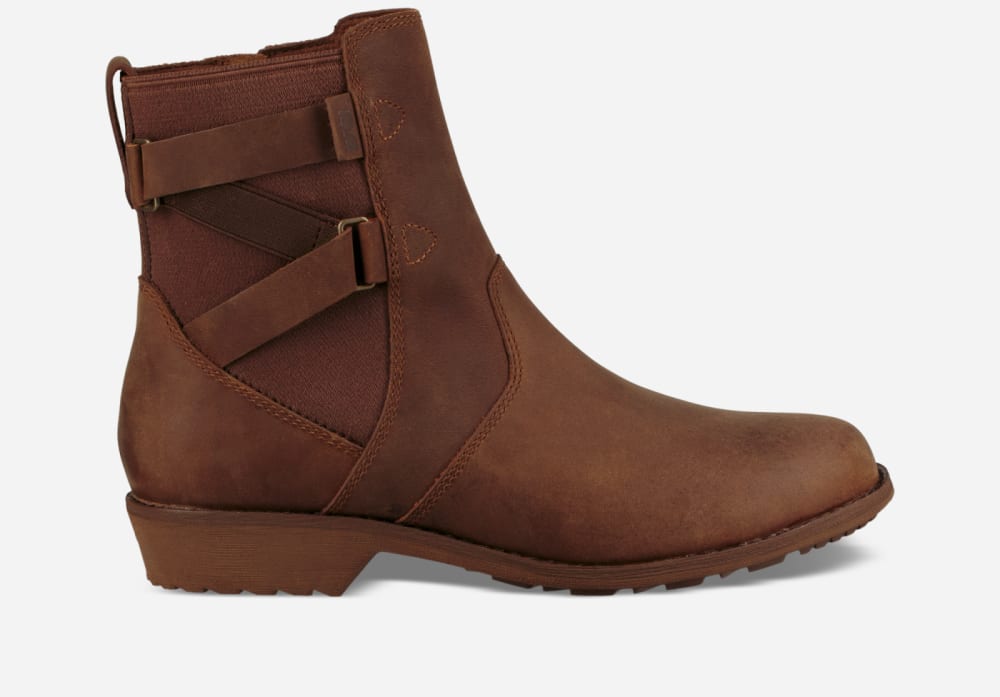 Botas Teva Ellery Ankle Waterproof Mujer Marrom | México-1365