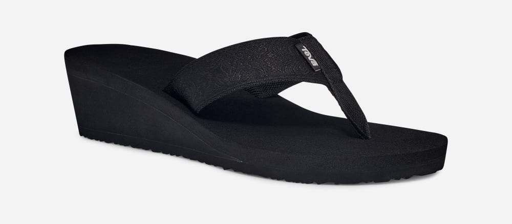 Chanclas Teva Mush Mandalyn Wedge 2 Mujer Negros | México-0124