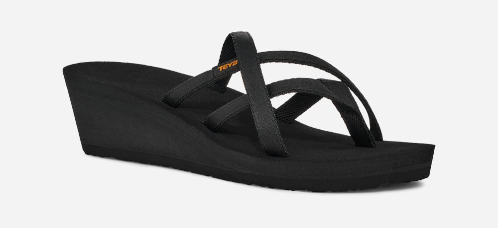 Chanclas Teva Mush Mandalyn Wedge Ola 2 Mujer Negros | México-9065