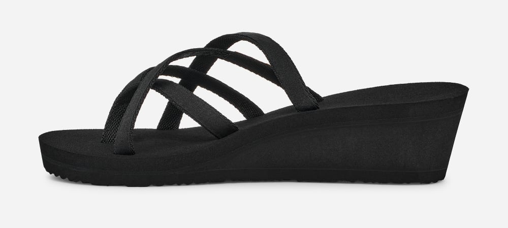 Chanclas Teva Mush Mandalyn Wedge Ola 2 Mujer Negros | México-9065