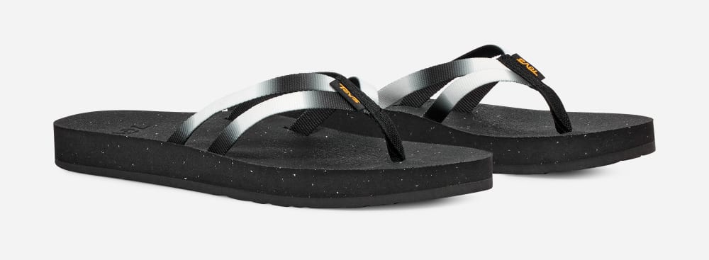 Chanclas Teva Reflip Strappy Gradiate Mujer Negros Blancos | México-5946