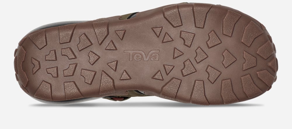 Sandalias Senderismo Teva Flintwood Hombre Verde Oliva Oscuro | México-5718