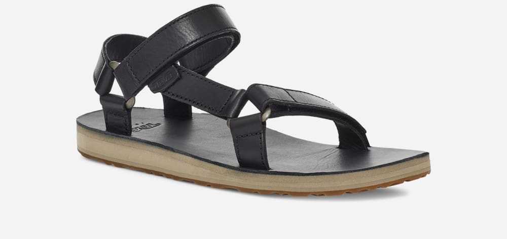 Sandalias Teva Original Universal Leather Mujer Negros | México-1264