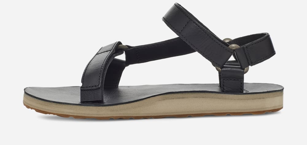 Sandalias Teva Original Universal Leather Mujer Negros | México-1264