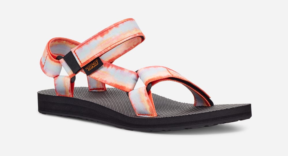 Sandalias Teva Original Universal Tie-Dye Mujer Rojos | México-8791