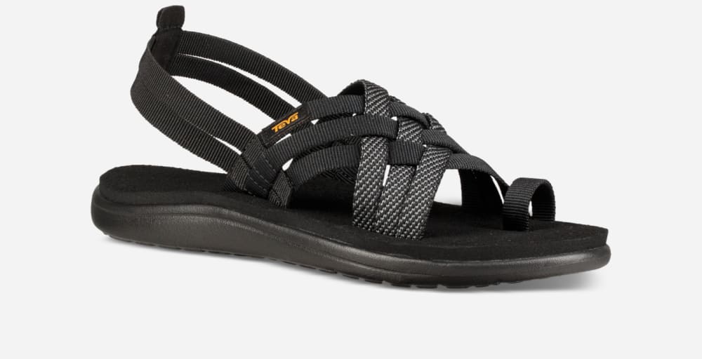 Sandalias Teva Voya Strappy Mujer Negros | México-6087