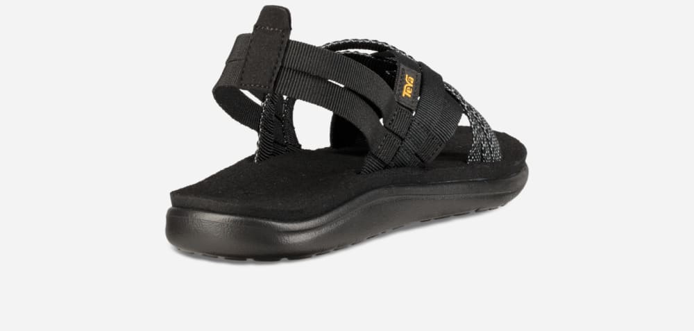 Sandalias Teva Voya Strappy Mujer Negros | México-6087