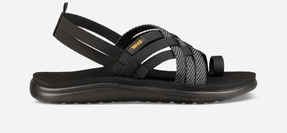 Sandalias Teva Voya Strappy Mujer Negros | México-6087