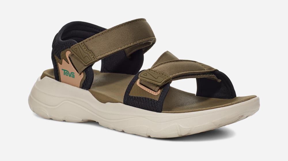 Sandalias Teva Zymic Hombre Verde Oliva Oscuro Turquesa Verdes | México-8347