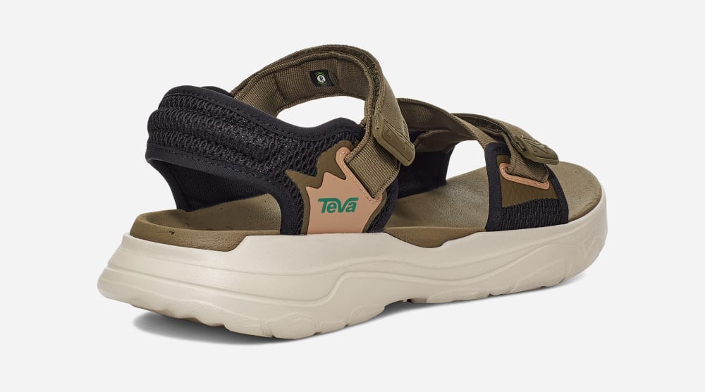 Sandalias Teva Zymic Hombre Verde Oliva Oscuro Turquesa Verdes | México-8347