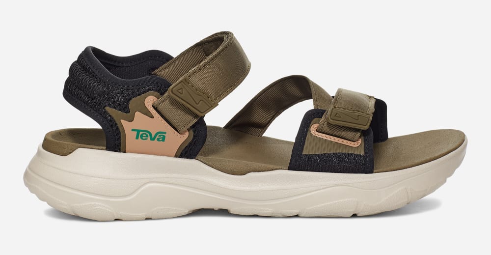 Sandalias Teva Zymic Hombre Verde Oliva Oscuro Turquesa Verdes | México-8347