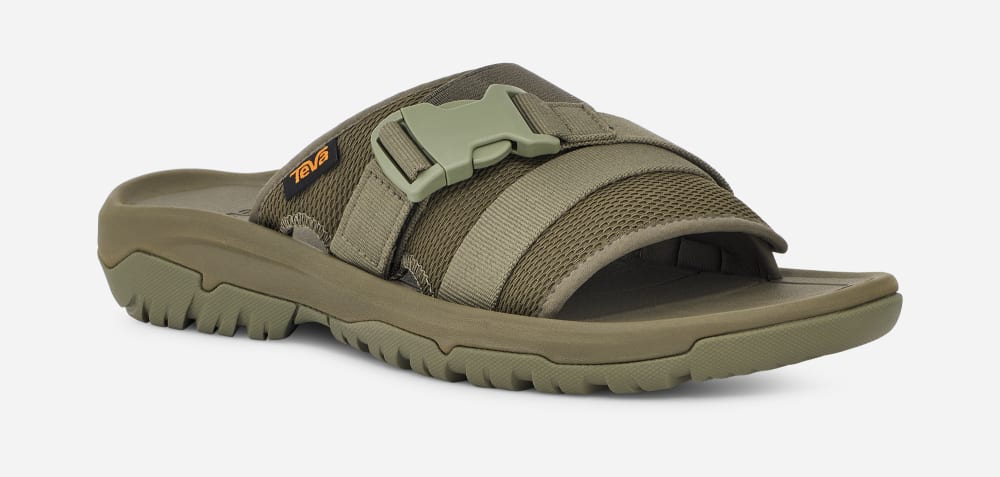 Sandalias de Diapositivas Teva Hurricane Verge Hombre Verde Oliva | México-3679