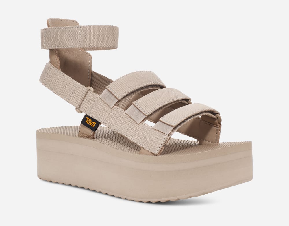 Sandalias de Plataforma Teva Flatform Mevia Hombre Grises | México-5260