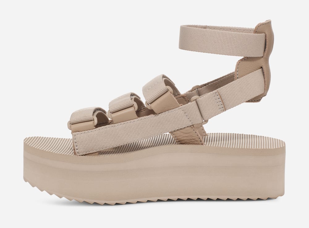 Sandalias de Plataforma Teva Flatform Mevia Hombre Grises | México-5260