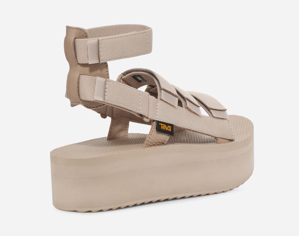 Sandalias de Plataforma Teva Flatform Mevia Hombre Grises | México-5260