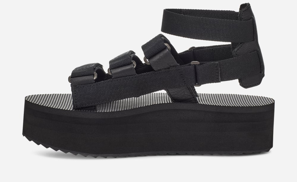 Sandalias de Plataforma Teva Flatform Mevia Mujer Negros | México-7314