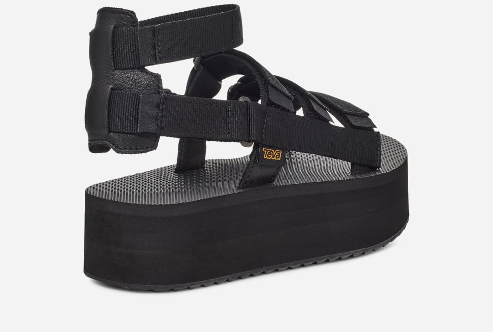 Sandalias de Plataforma Teva Flatform Mevia Mujer Negros | México-7314