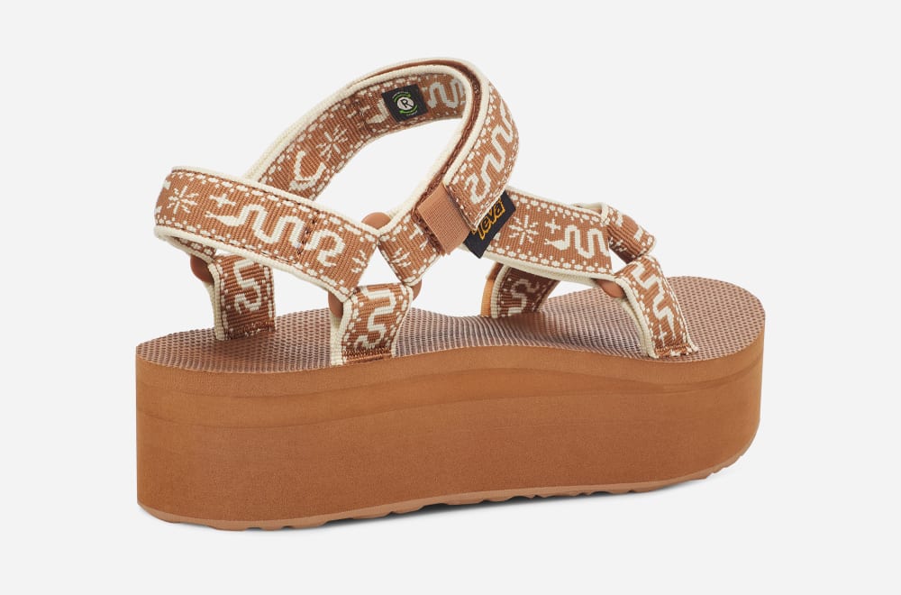 Sandalias de Plataforma Teva Flatform Universal Mujer Marrom | México-4978