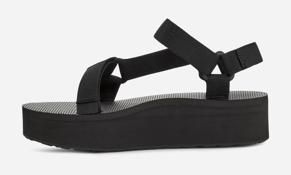 Sandalias de Plataforma Teva Flatform Universal Mujer Negros | México-6397