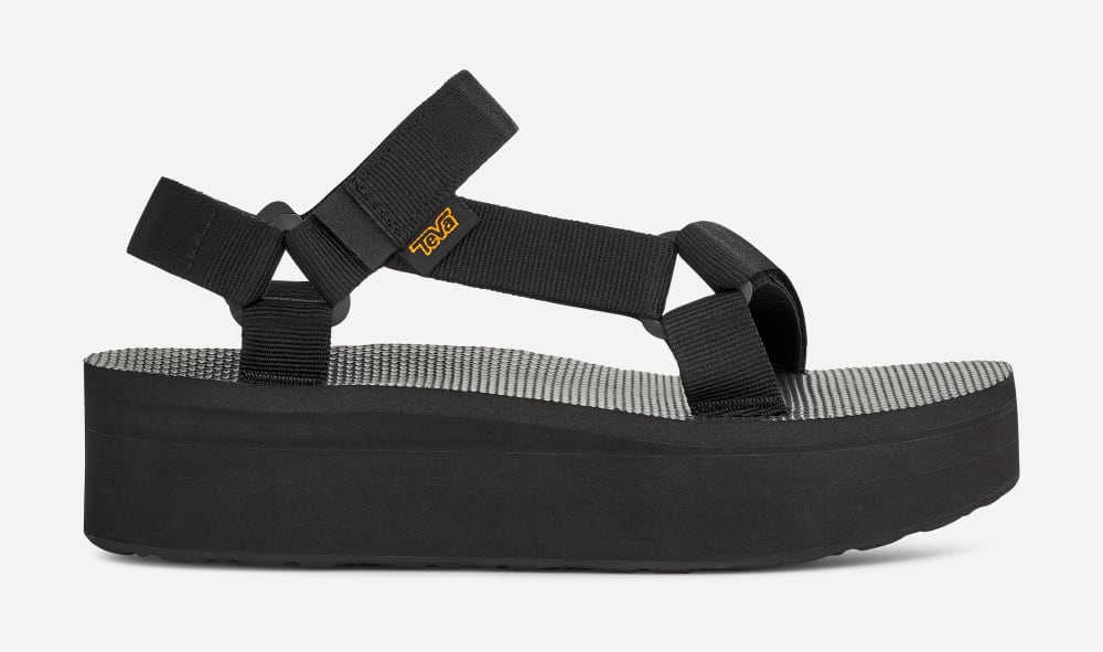 Sandalias de Plataforma Teva Flatform Universal Mujer Negros | México-6397