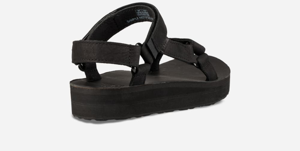 Sandalias de Plataforma Teva Midform Universal Leather Mujer Negros | México-0923