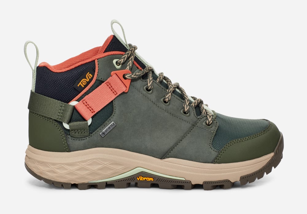 Botas Montaña Teva Grandview Gore-Tex Mujer Kaki | México-1738