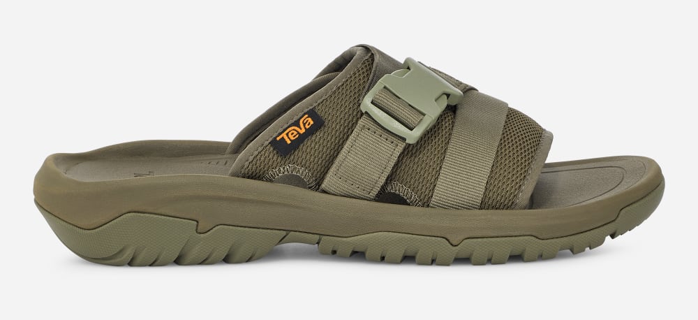 Sandalias de Diapositivas Teva Hurricane Verge Hombre Verde Oliva | México-3679