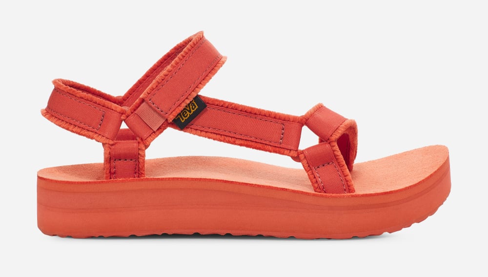 Sandalias de Plataforma Teva Midform Universal Canvas Mujer Naranjas | México-7538